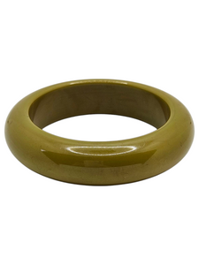 1940s Olive Green Chunky Bakelite Bangle