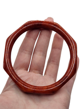 Load image into Gallery viewer, 1940s Red Marbled Hexagon Bakelite Bangle
