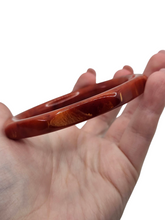 Load image into Gallery viewer, 1940s Red Marbled Hexagon Bakelite Bangle
