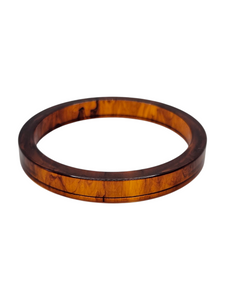 1940s Inky Root Beer Flat Cut Bakelite Bangle
