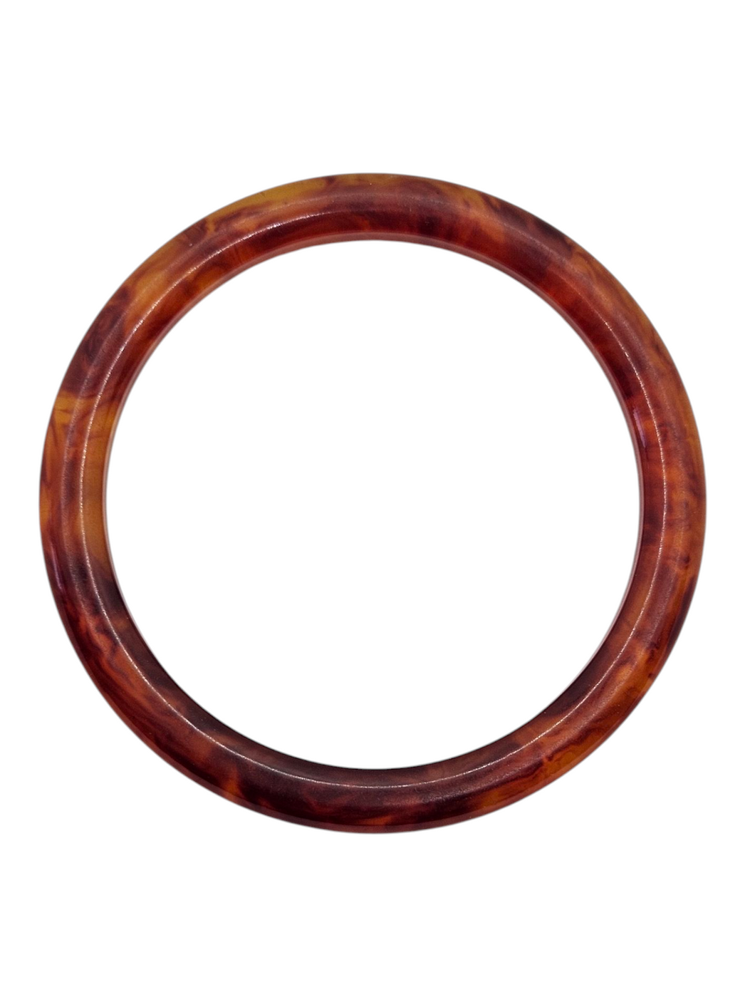1940s Red/Brown Marbled French Bakelite Bangle