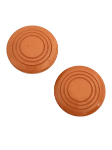 1940s Dark Marmalade Matching Bakelite Brooch Set