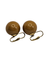 Load image into Gallery viewer, 1940s Huge Chunky Chartreuse Ball Earrings
