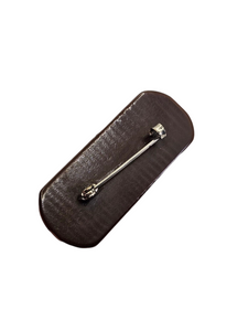 1940s Carved Bakelite Brown Brooch