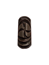 Load image into Gallery viewer, 1940s Carved Bakelite Brown Brooch
