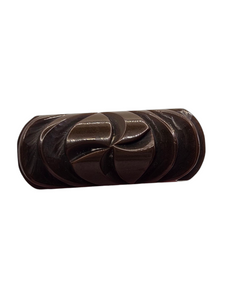 1940s Carved Bakelite Brown Brooch