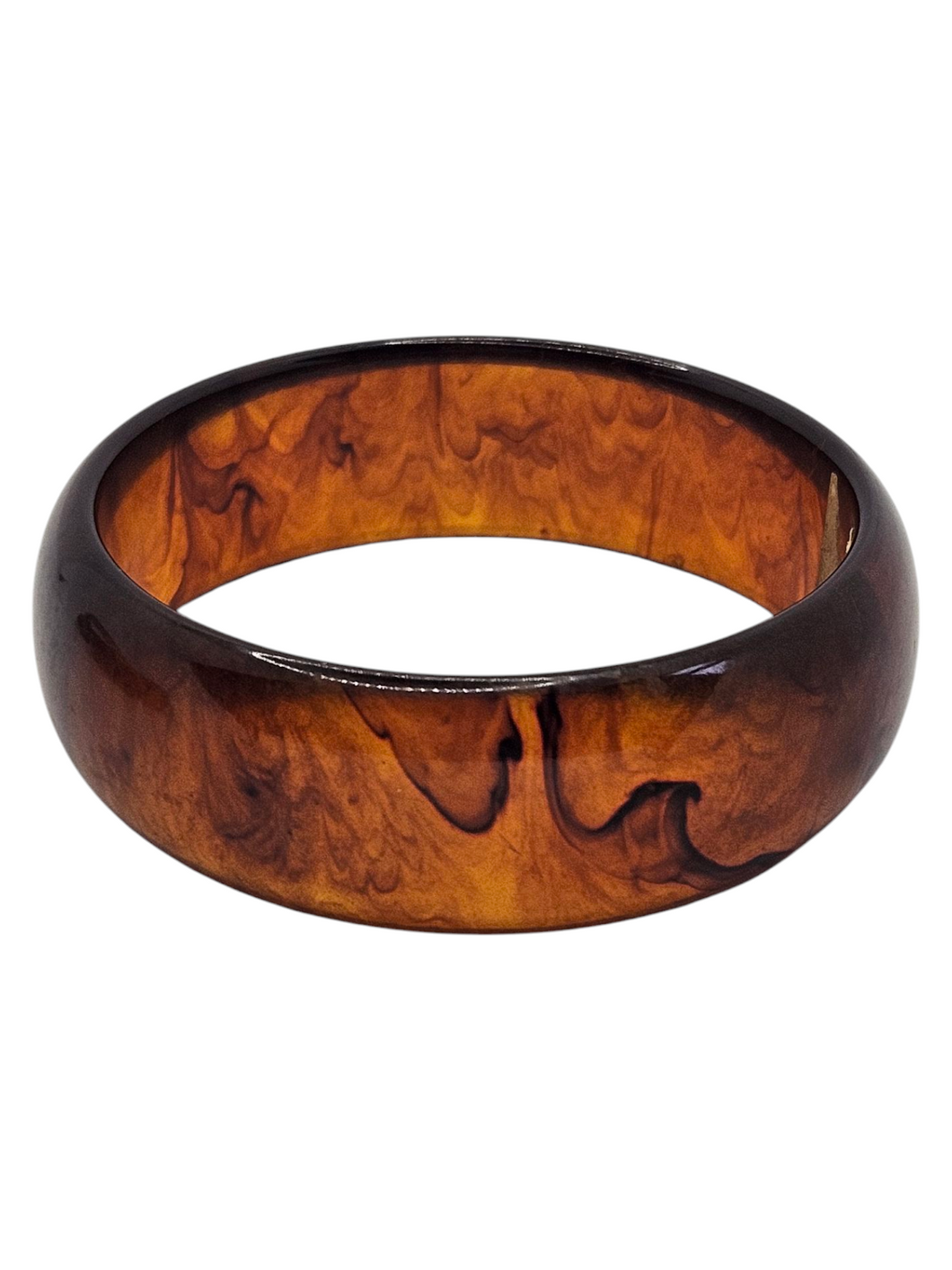 1940s Inky Root Beer Chunky Bakelite Bangle