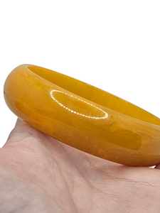 1940s Semi Sheer Yellow Bakelite Bangle