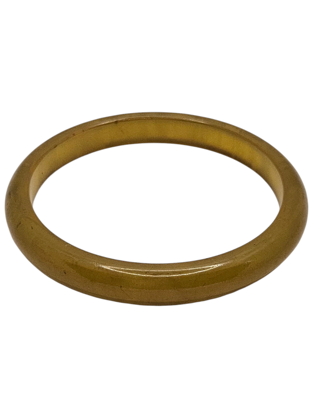 1940s Dark Chartreuse Green Marbled Bakelite Bangle