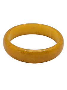 1940s Golden Yellow Marbled Bakelite Bangle