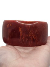 Load image into Gallery viewer, 1940s Paprika Red Marbled Chunky Bakelite Bangle
