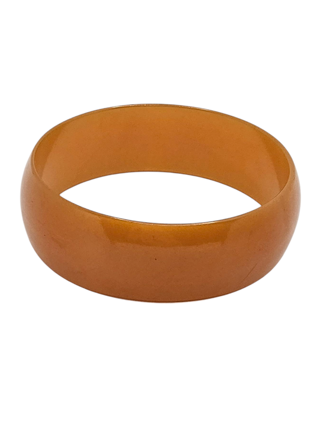 1940s Huge Thin Orange Bakelite Bangle