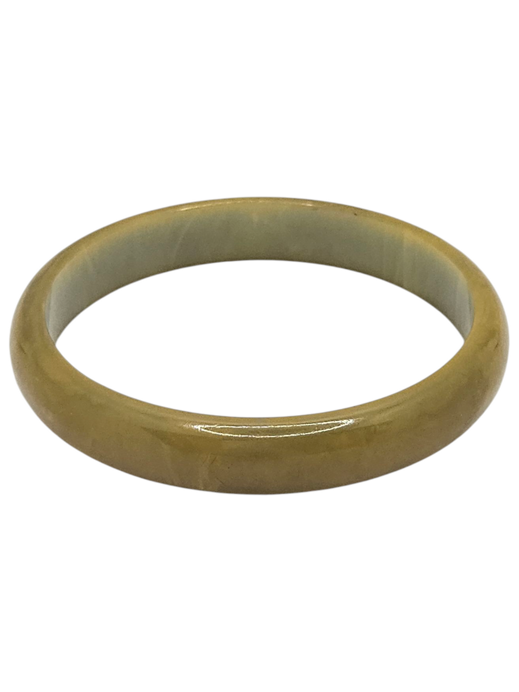 1940s Pear Green Marbled Bakelite Bangle