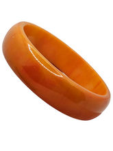 Load image into Gallery viewer, 1940s Orange Marbled Bakelite Bangle
