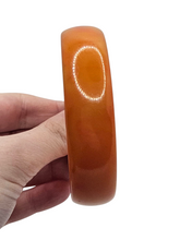 Load image into Gallery viewer, 1940s Orange Marbled Bakelite Bangle
