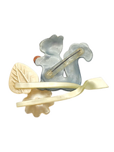 Load image into Gallery viewer, 1940s Rare Coro Nylon Blue Squirrel Brooch
