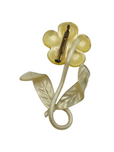 Load image into Gallery viewer, 1940s Huge Cream Coro Nylon Flower Brooch
