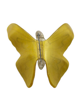 Load image into Gallery viewer, 1940s Coro Bright Yellow Nylon Butterfly Brooch
