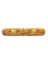 Load image into Gallery viewer, 1940s Yellow Carved Bakelite Bar Brooch
