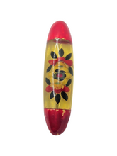 Load image into Gallery viewer, 1940s Bakelite/Lucite Reverse Carved Yellow and Red Flower Brooch

