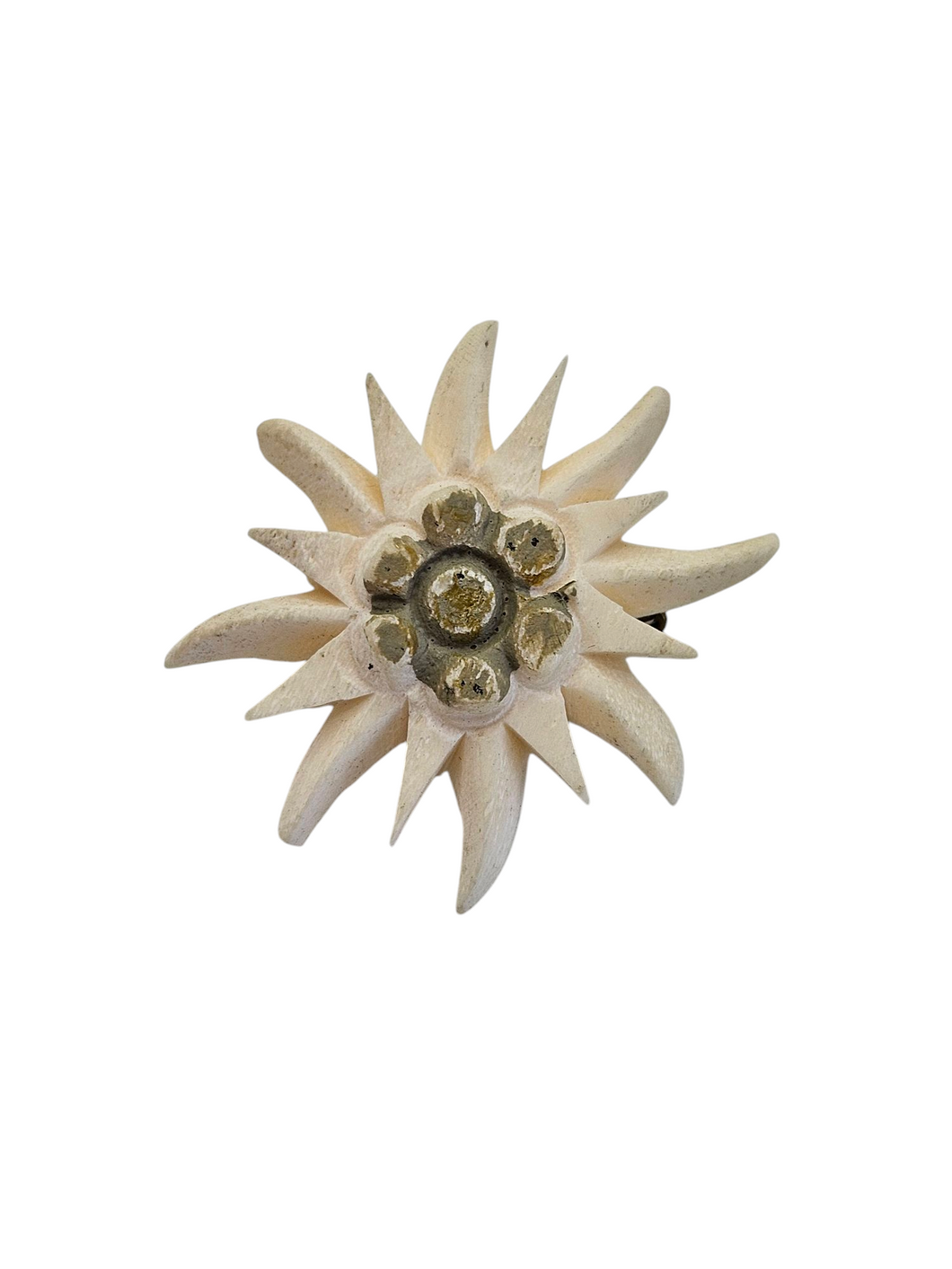 1940s Carved Edelweiss Brooch