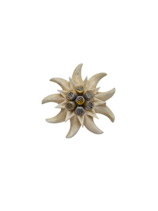 1940s Carved Edelweiss Brooch