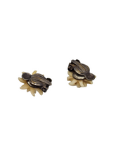 Load image into Gallery viewer, 1940s Carved Edelweiss Earrings
