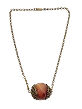 Load image into Gallery viewer, 1950s Chunky Orange Stone Ball Necklace
