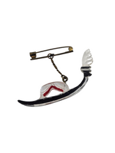 Load image into Gallery viewer, 1940s Carved Lucite Gondola Brooch
