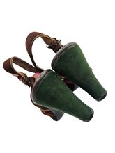Load image into Gallery viewer, 1940s Rare Brown, Green, Cream and Tan Suede Platform Shoes
