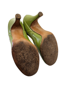 Late 1940s Chartreuse Green Court Shoes