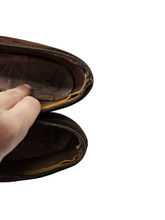 Load image into Gallery viewer, 1940s Brown Suede Bow Peep Toe Shoes
