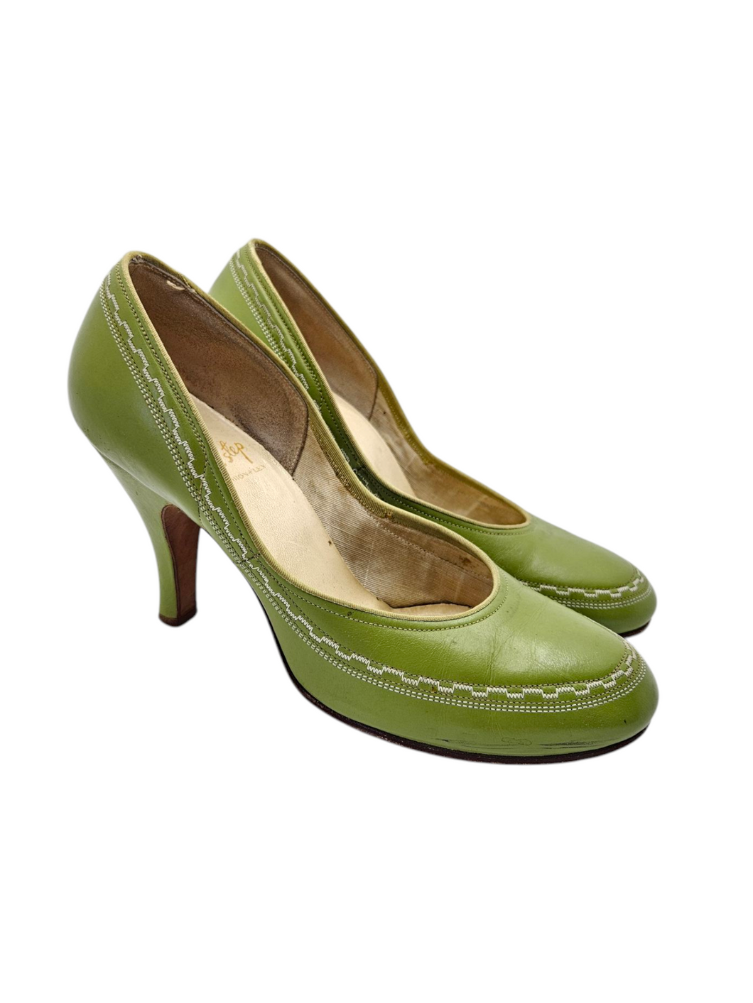Late 1940s Chartreuse Green Court Shoes