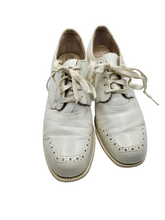 Load image into Gallery viewer, 1940s World War Two NNC Navy Nurse Corps Oxford Style White Leather Shoes
