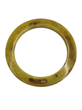 Load image into Gallery viewer, 1940s Chartreuse Green and Brown Flat Cut Marbled Bakelite Bangle
