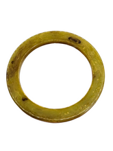 Load image into Gallery viewer, 1940s Chartreuse Green and Brown Flat Cut Marbled Bakelite Bangle
