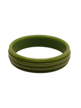 Load image into Gallery viewer, 1940s Green Ribbed Bakelite Bangle
