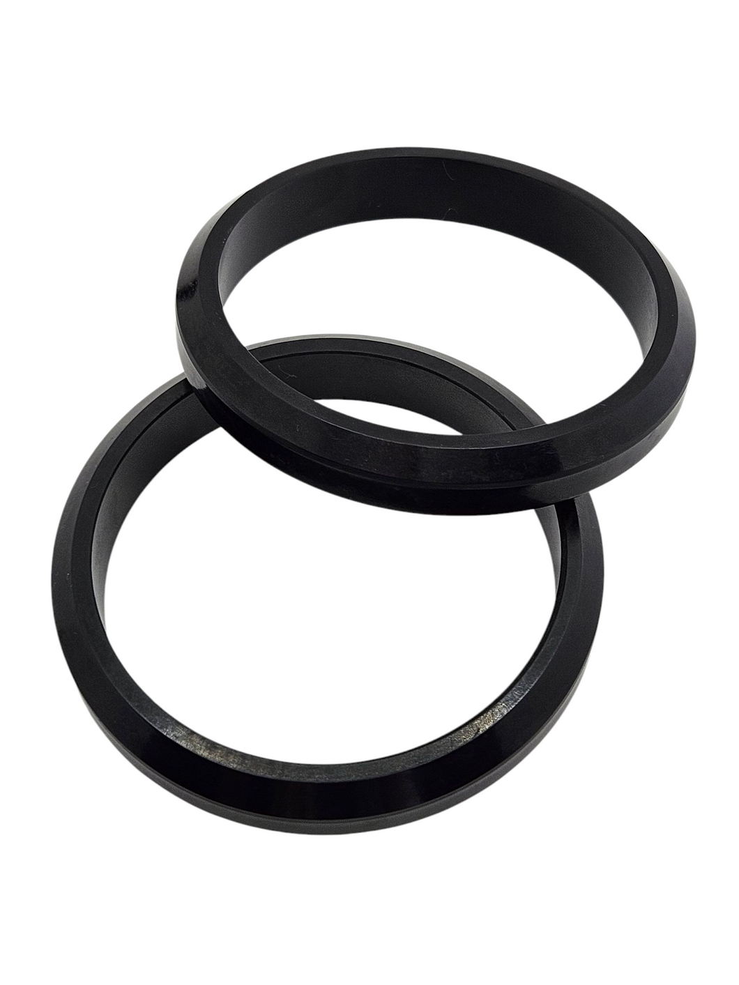 1940s Black Pressed Bakelite Bangle Set