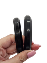 Load image into Gallery viewer, 1940s Black Pressed Bakelite Bangle Set
