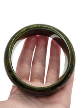 Load image into Gallery viewer, 1940s MEGA Orange and Green Marbled Chunky Bangle
