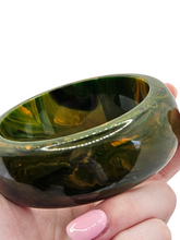 Load image into Gallery viewer, 1940s MEGA Orange and Green Marbled Chunky Bangle
