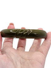 Load image into Gallery viewer, 1940s Moss Green Carved Bakelite Bangle
