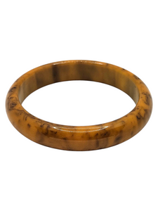 1940s Banana Bread Marbled Bakelite Bangle
