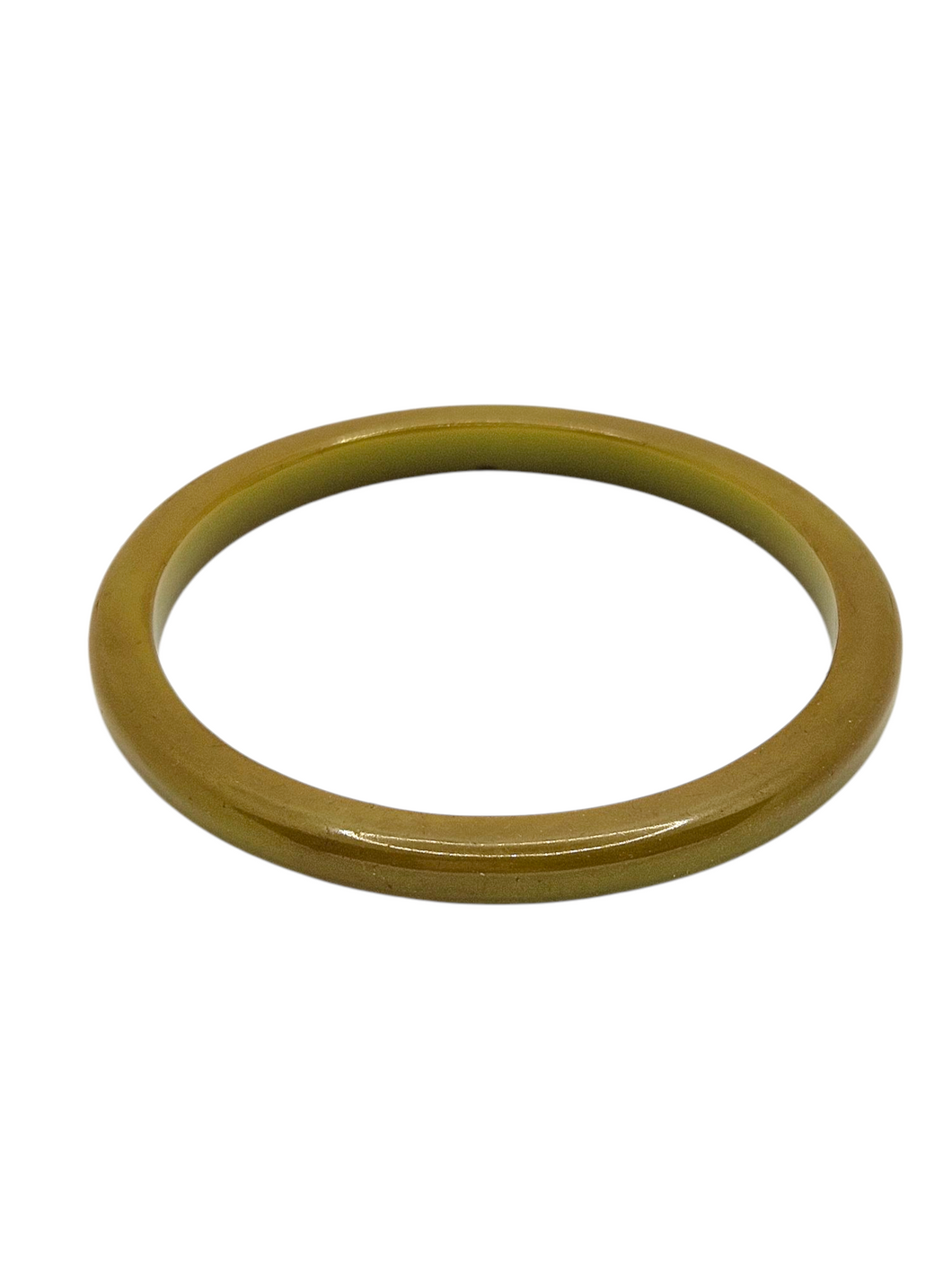 1940s Chartreuse Green Bakelite Bangle