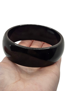1940s Chunky Dark Green Bakelite Bangle
