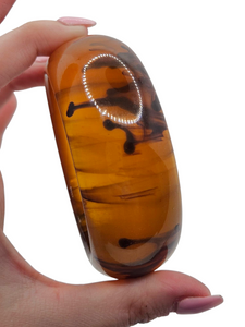 1940s Chunky MEGA Inky Torty Bakelite Bangle