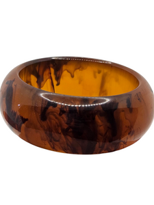 1940s Chunky MEGA Inky Torty Bakelite Bangle