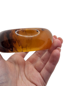 1940s Chunky MEGA Inky Torty Bakelite Bangle