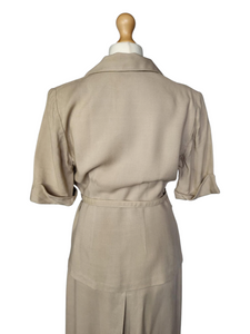 1930s Rare Deadstock Beige Moygashel Safari Suit
