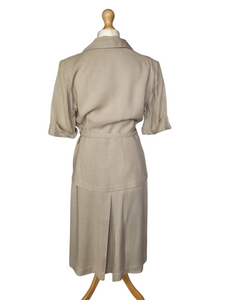 1930s Rare Deadstock Beige Moygashel Safari Suit